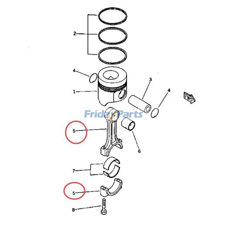Connecting Rod 729402-23100 for Yanmar 4TNV84 4TNV84T 3TNV84 Engine Komatsu S4D84E 3D84E S3D84 for less