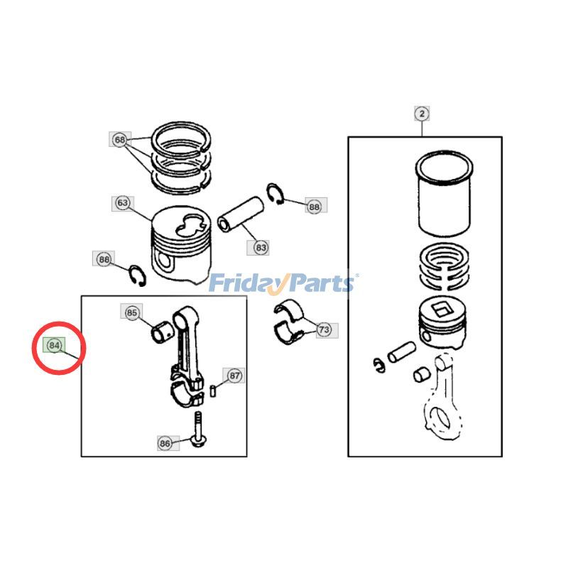 Connecting Rod John Deere for Excavator