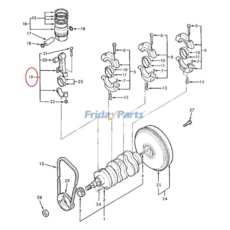 FridayParts Connecting Rod 1030 1020
