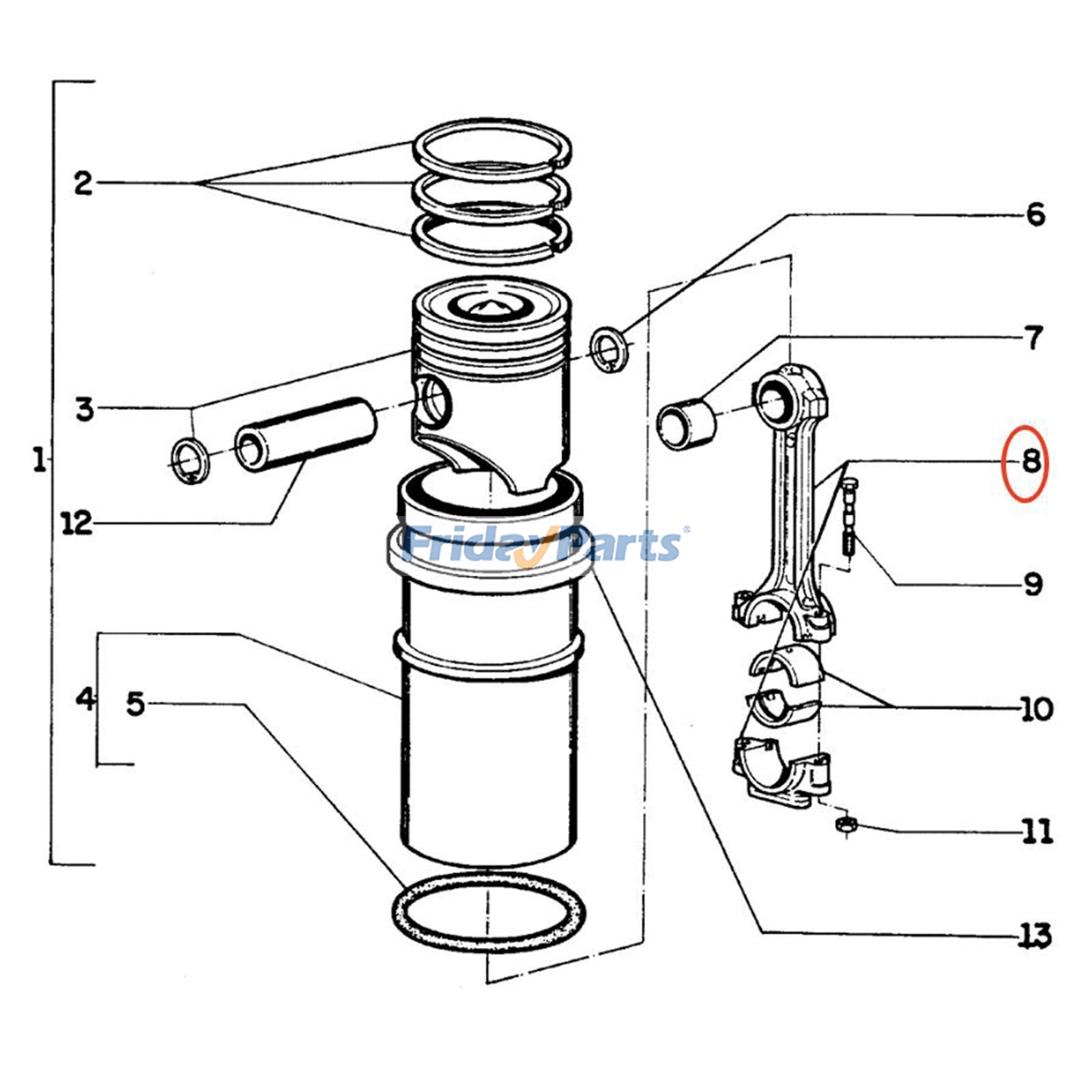 Connecting Rod for Dozer,Loader,Motor Grader,Tractor