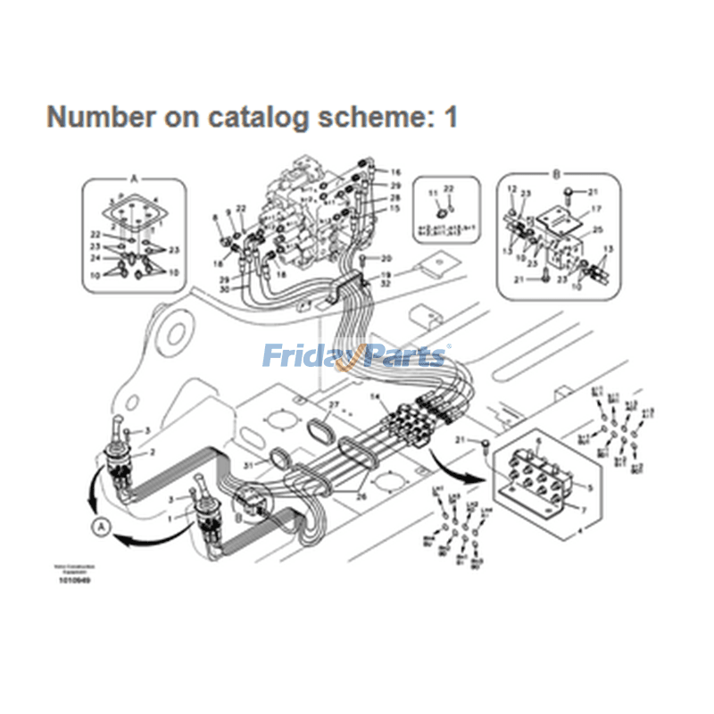 Joystick Control Valve  For VOLVO Excavator,Loader