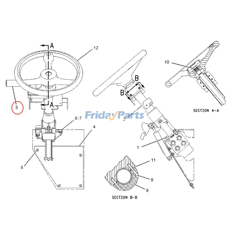 FridayParts Steuerhebel