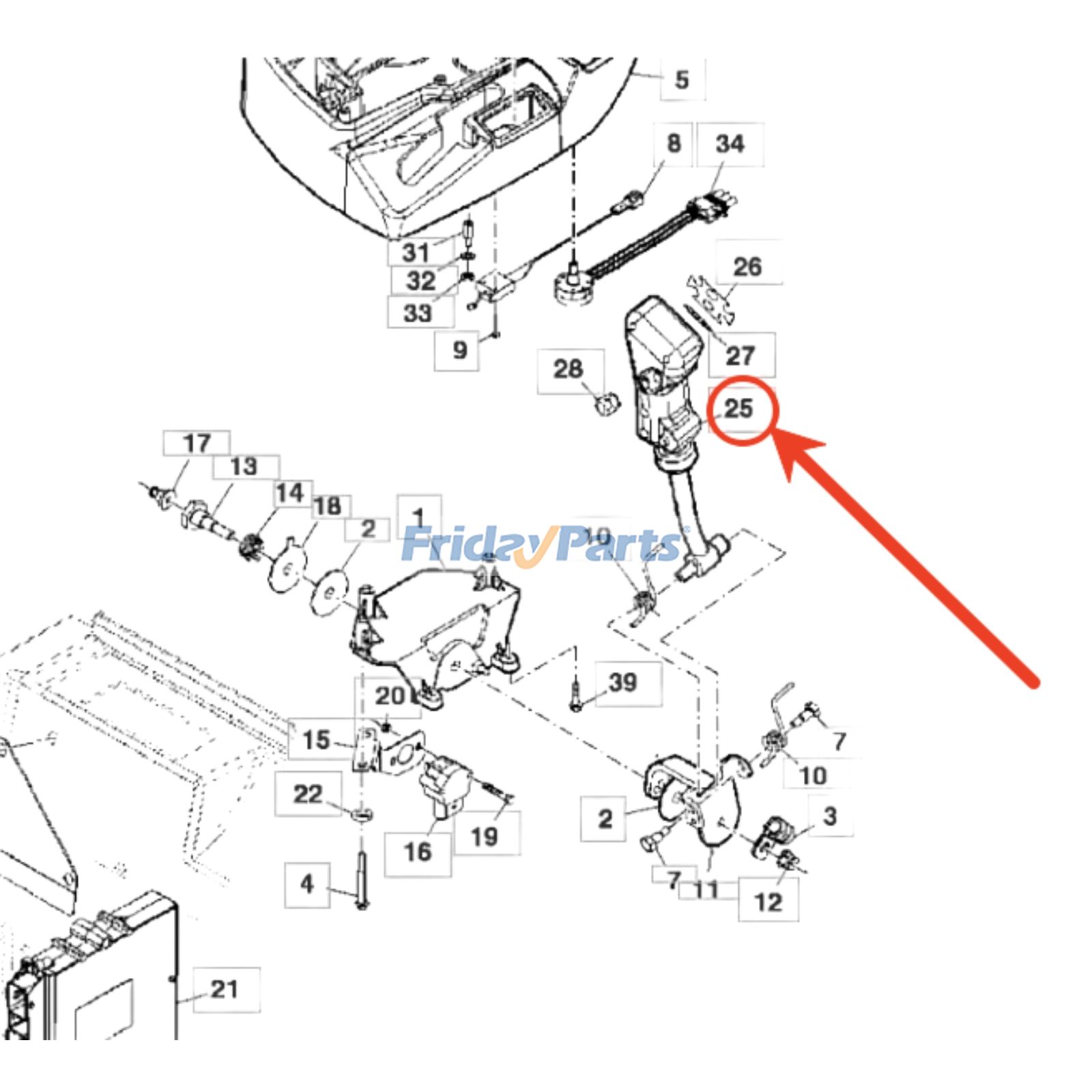 Control Lever Handle for Engine,Harvester