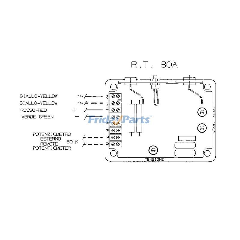 FridayParts AVR Automatischer Spannungsregler für Mecc Alte Lichtmaschine