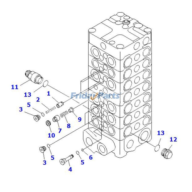 KOMATSU用用コマツエンジンSAA4D102E-2掘削機PC100-6 PC120-6 PC130-6用コントロールバルブ723-57-11300