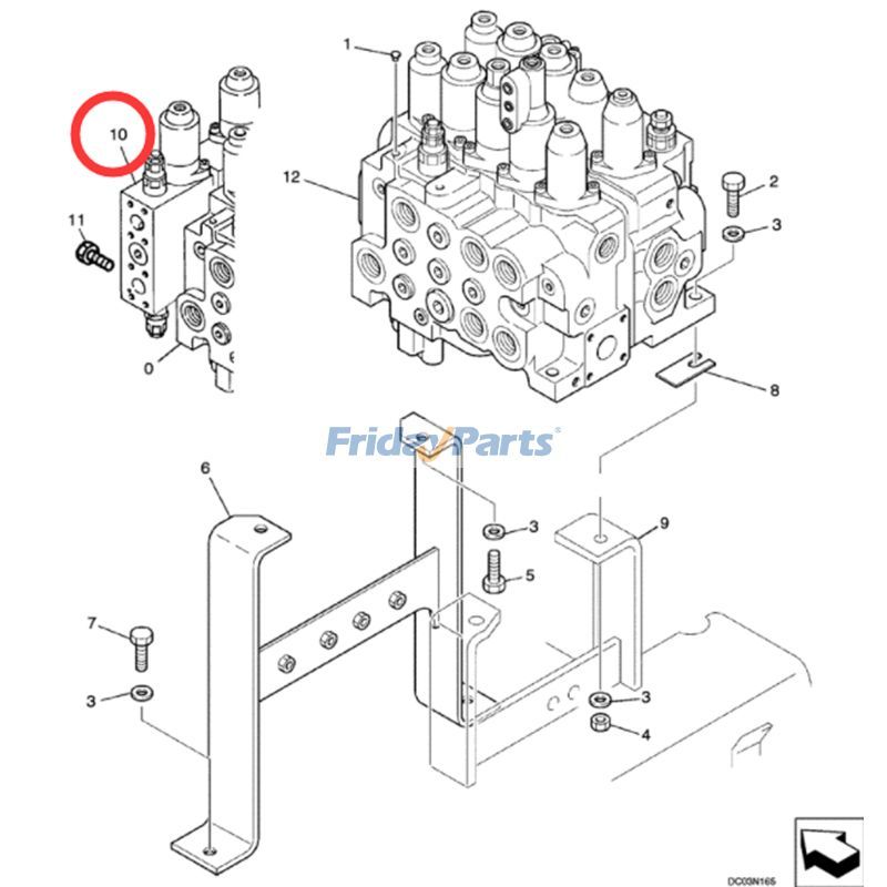 New Holland用用ニューホランド掘削機 E215 E235SR E235SRLC EH215 用コントロールバルブ YN30V00084F1