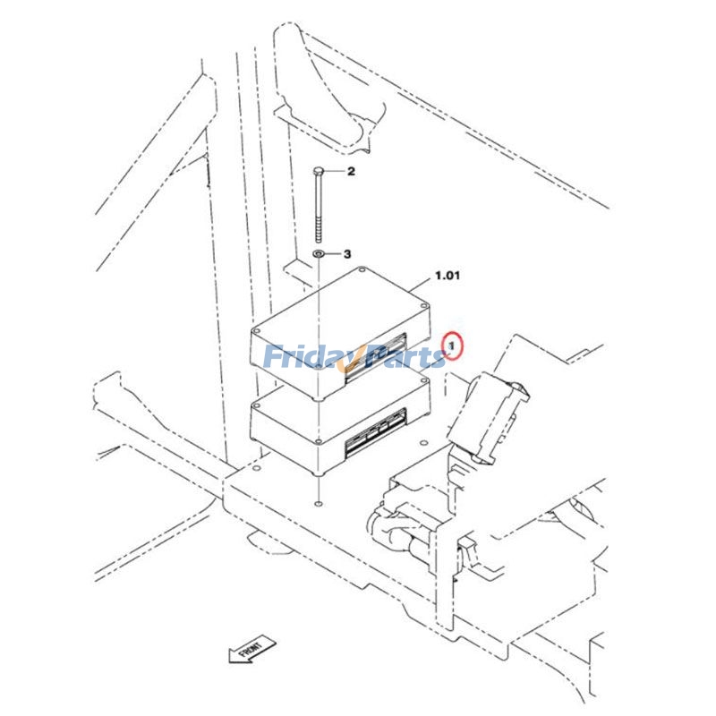 Controlador ECU KHR29007 para escavadeira de esteira CASE CX160C FridayParts