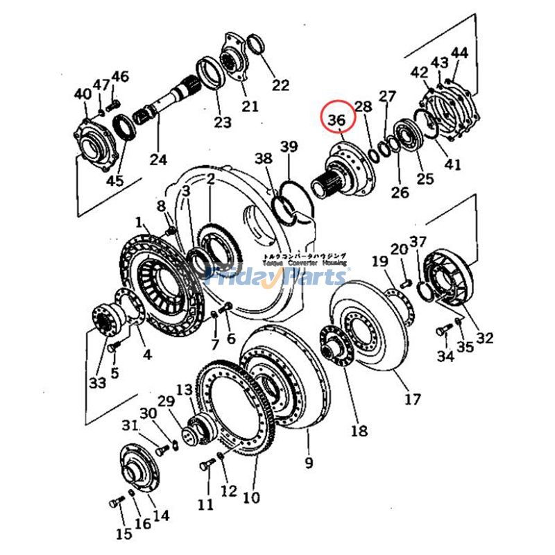 Converter Shaft for Dozer