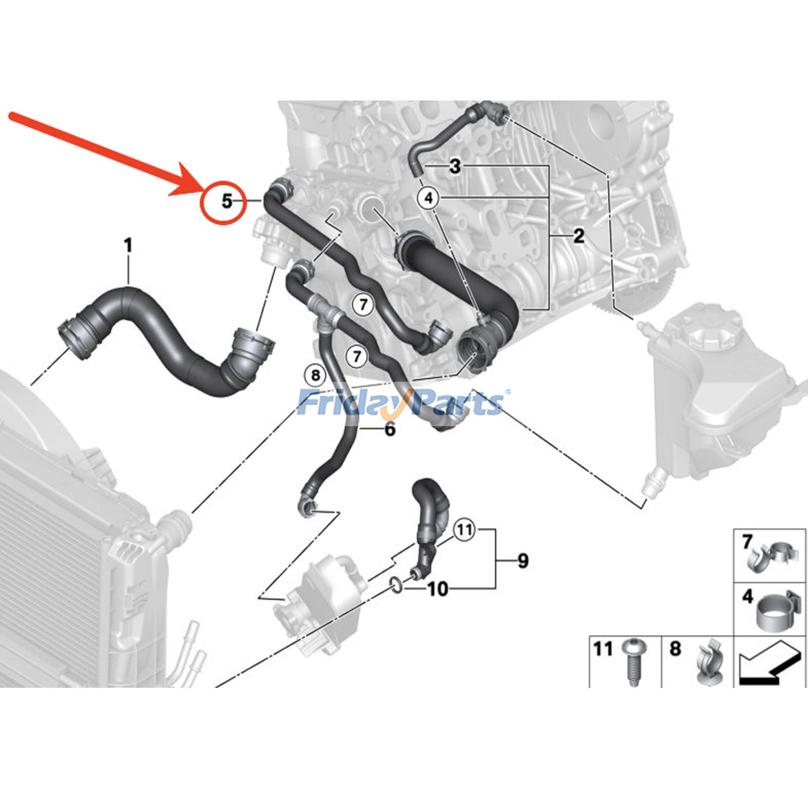 Coolant Pump Hose for Vehicle