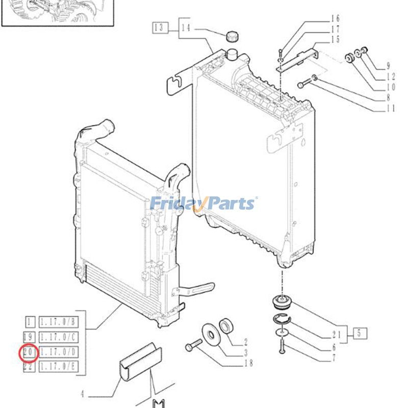 Ensemble de refroidisseurpour Tracteur