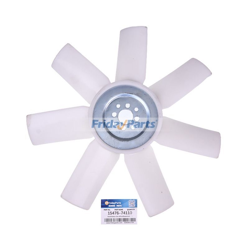 Cooling Fan 15476-74110 for Kubota Engine V1902 V2203 Excavator KH-101 KH-90H Tractor L4350DT L4850DT
