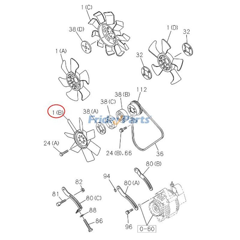 エクスカベーター 冷却ファン
