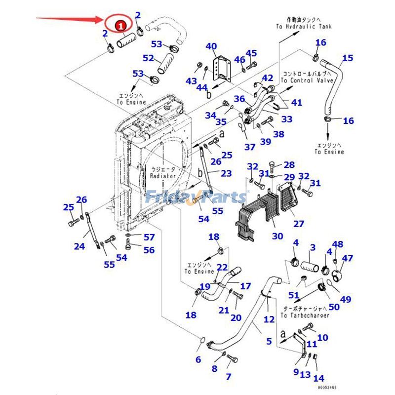 Kühlschlauch 206-03-21151 für Komatsu PC200-8 PC220-8
