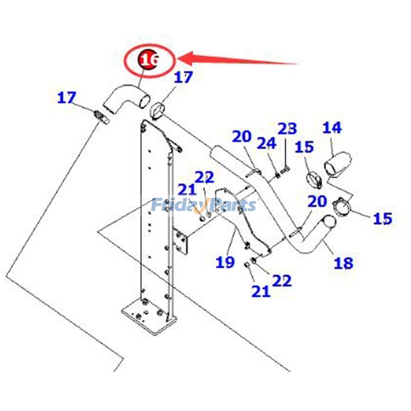 Kühlschlauch-8LC-8 PC430-8-8LC-8 PC460LC-8 PC500LC-8LC-8Für KOMATSU