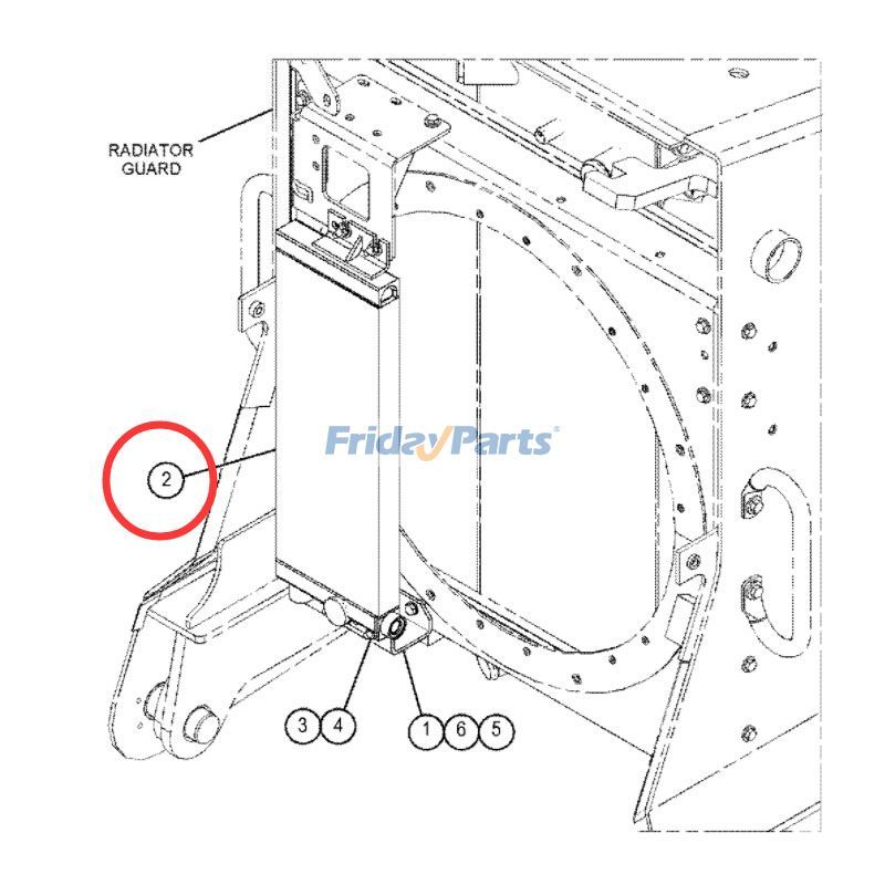 Refroidisseur d'huile sur colonne CATpour Tracteur