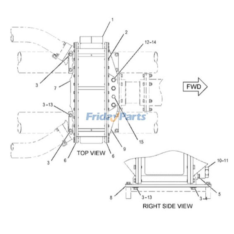 Aftercooler Core Assemblyerpillar CAT 3508 For CAT Generator