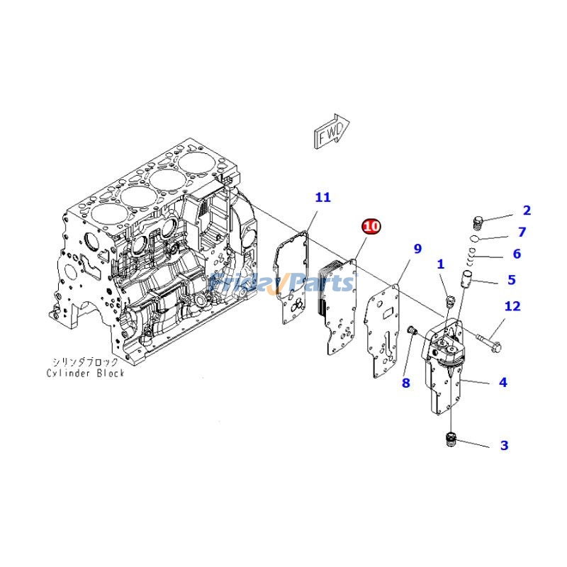 Refroidisseur de noyaupour Bulldozer,Moteur,Pelle,Chariot Élévateur,Chargeur,Niveleuse