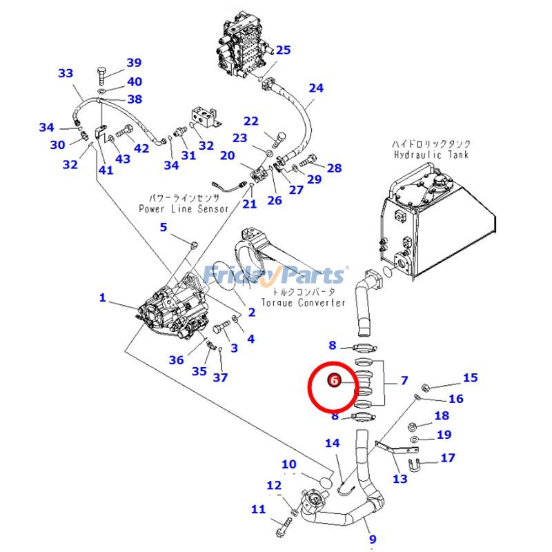 FridayParts Kupplung D375A-6 D375A-8 D85EX-15 D85PX-15