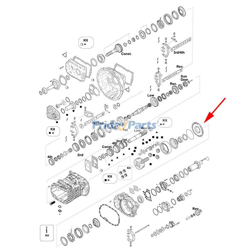 Cuerpo de acoplamiento 1304 233 006 para transmisión ZF 9S1110 9S1310 9S1315 9S1115 Para ZF