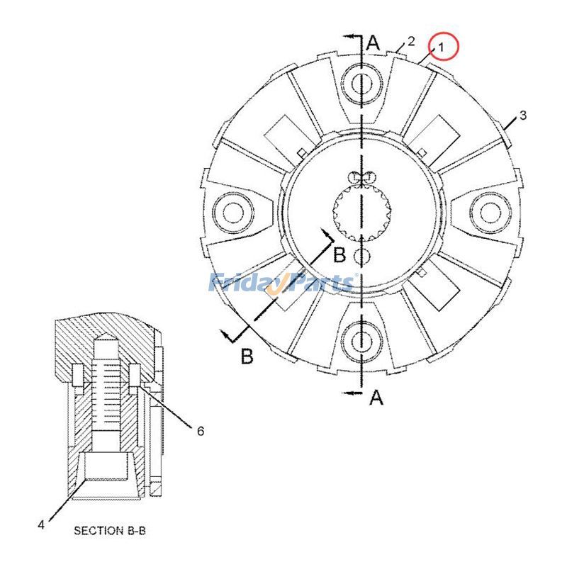 FridayParts Kupplungselementsäule CAT 345B E345B W345B