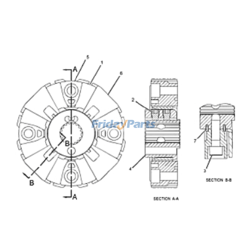 CAT用エクスカベーター用カップリング GP-Flexibleerpillar CAT 320D