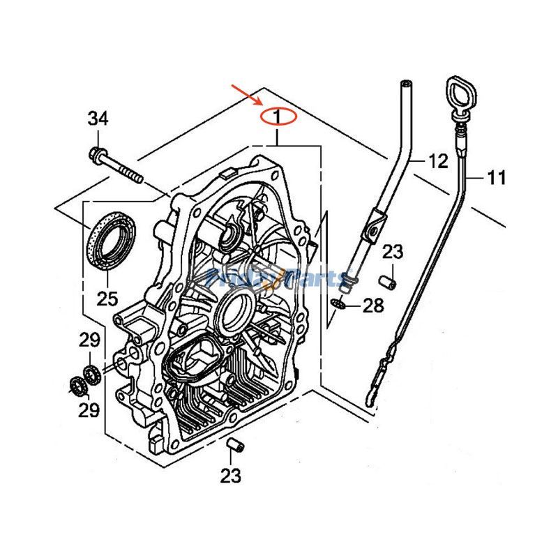 Conjunto de tapa del cárter 11300-Z6L-010 para motor Honda GX630 GX660 GX690 