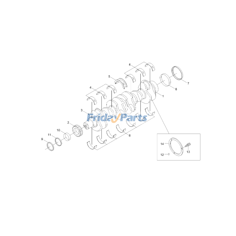 Crankshaft for Engine,Excavator,Forklift,Loader
