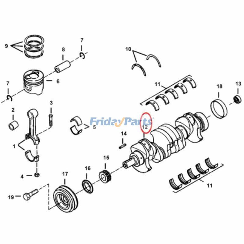 Kurbelwelle KompaktladerFür BOBCAT