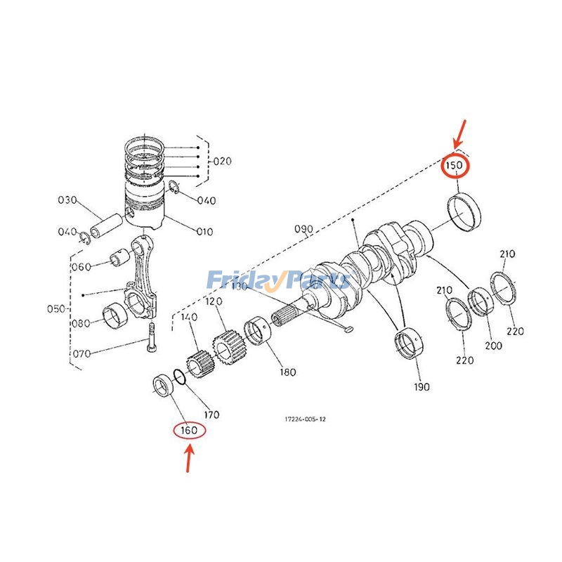 Crankshaft Collar Kit for Engine,Excavator,Generator,Loader