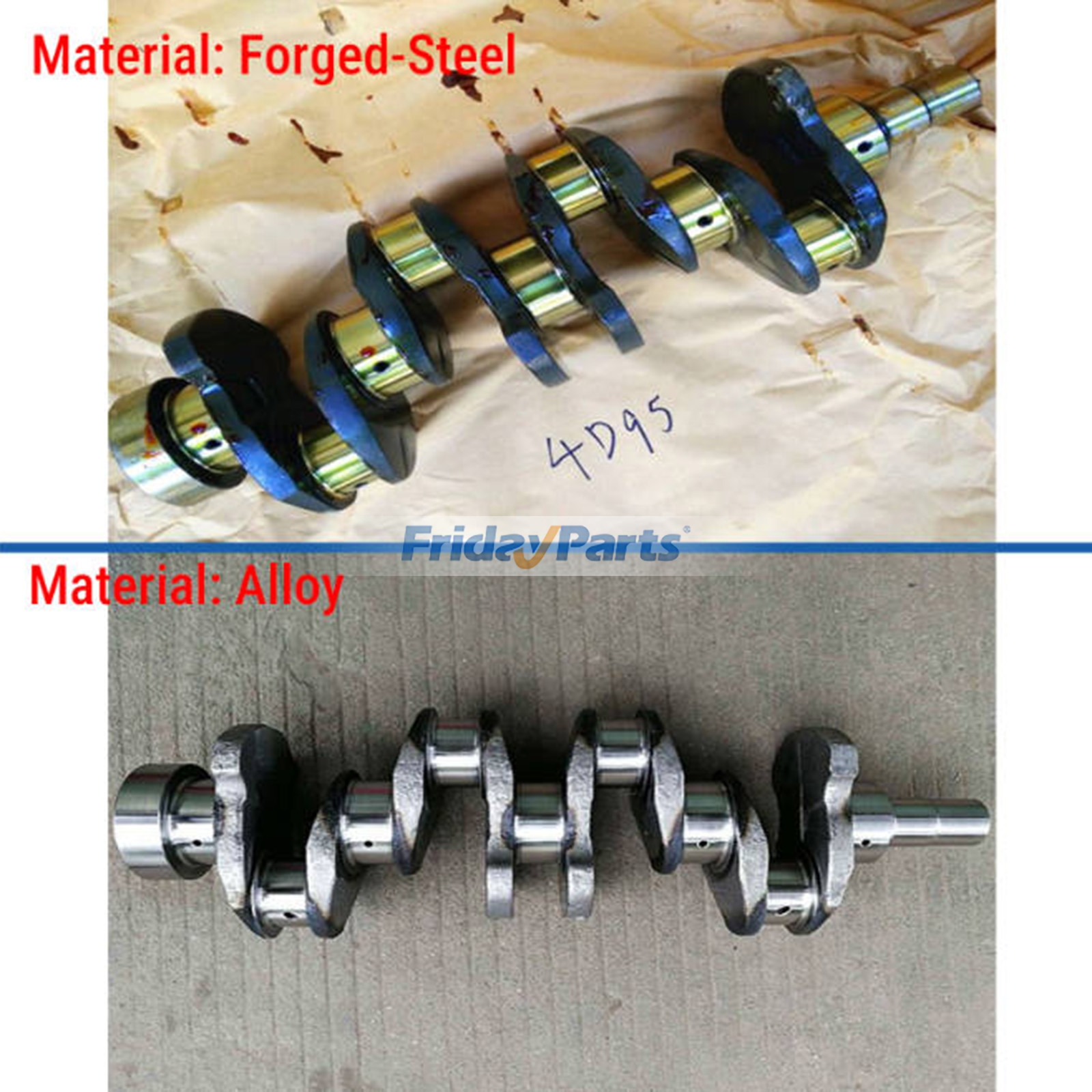 Virabrequim para motor Komatsu 4D95 para Motor