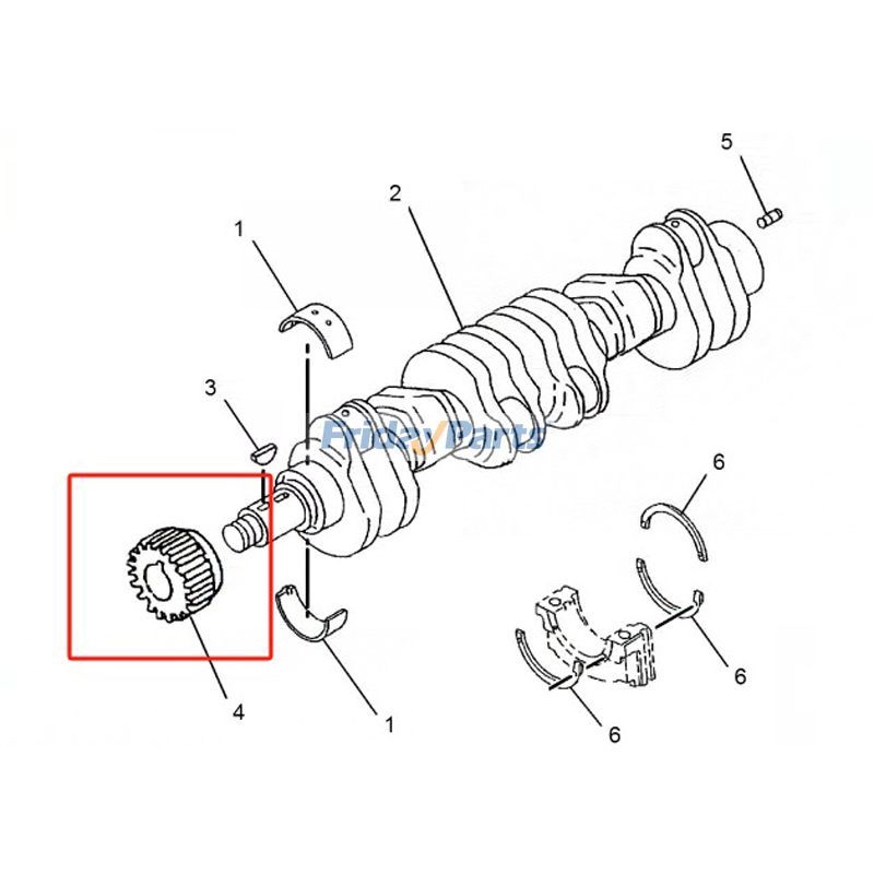 Crankshaft Gear for Dozer,Engine,Loader
