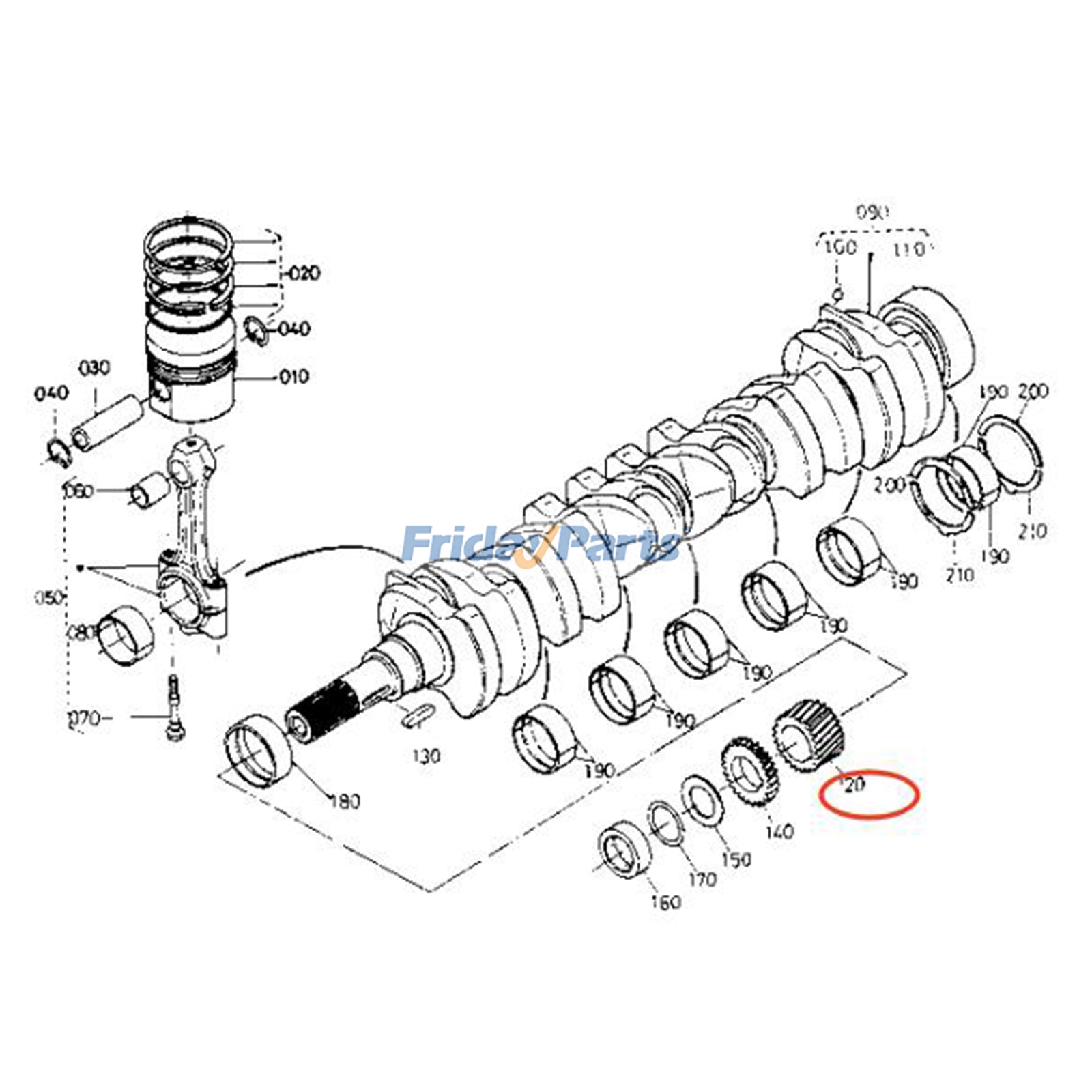 Crankshaft Gear for Generator,Tractor