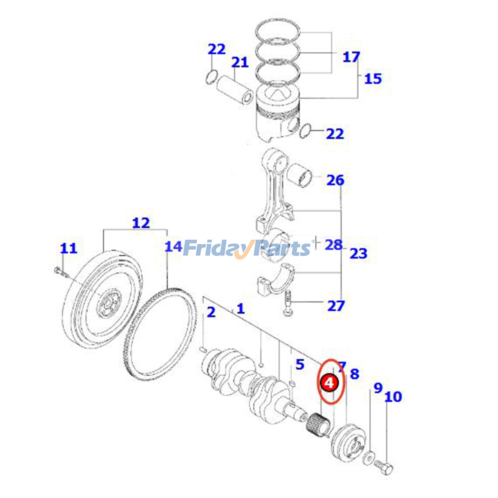 Crankshaft Gear for Engine,Excavator,Loader