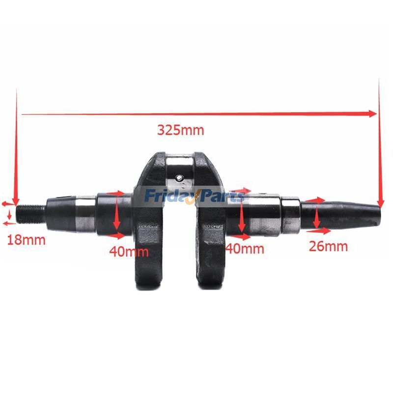Kurbelwelle für Kipor Kama 186FA 40mm Wellendurchmesser 5KW Motor