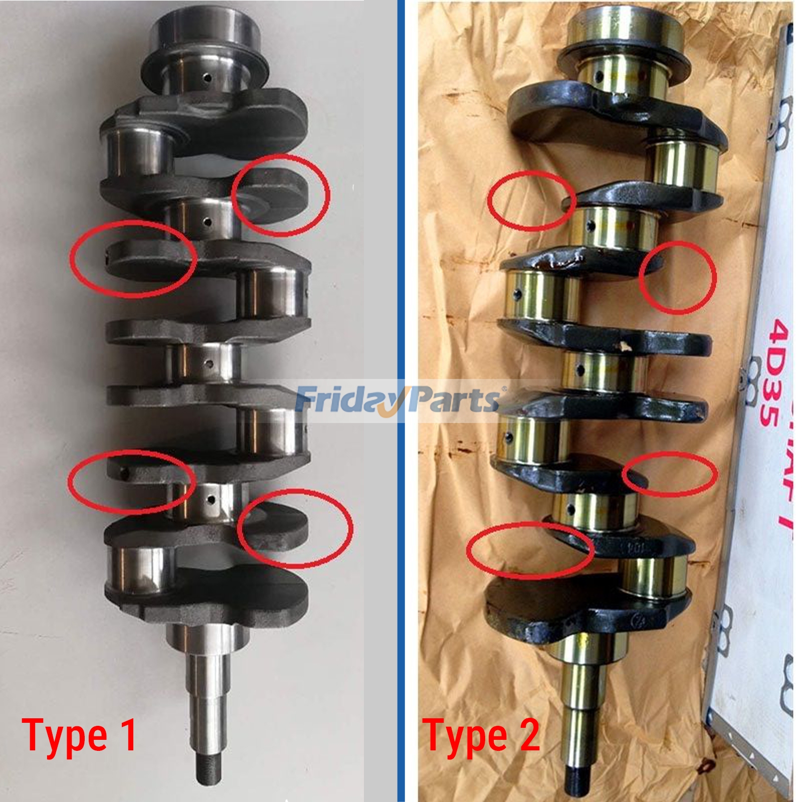 Virabrequim MD013680 para motor Mitsubishi 4D35 para Motor