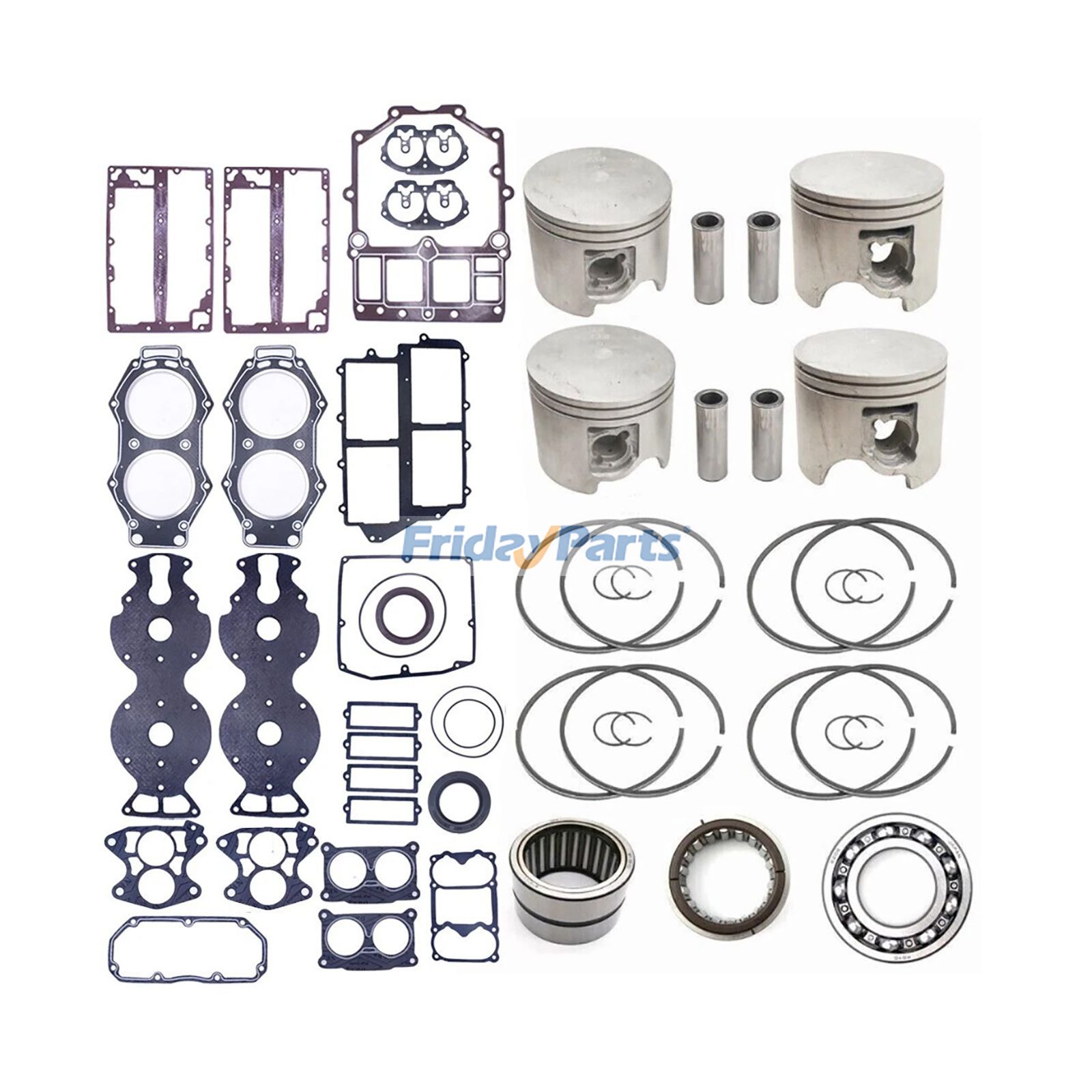 Kurbelwelle & Power Head Rebuild Kit 6R5-11631 für Yamaha Außenbordmotor 2T 115HP 130HP