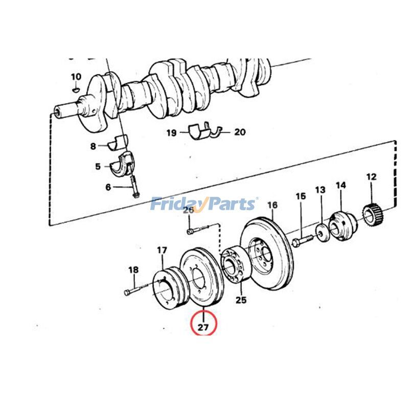 Crankshaft Pulley EW200 EW230B for Excavator,Loader