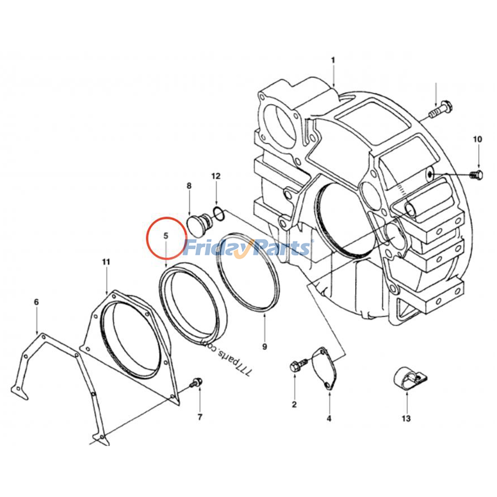FridayParts Kurbelwellen-Hinterdichtung