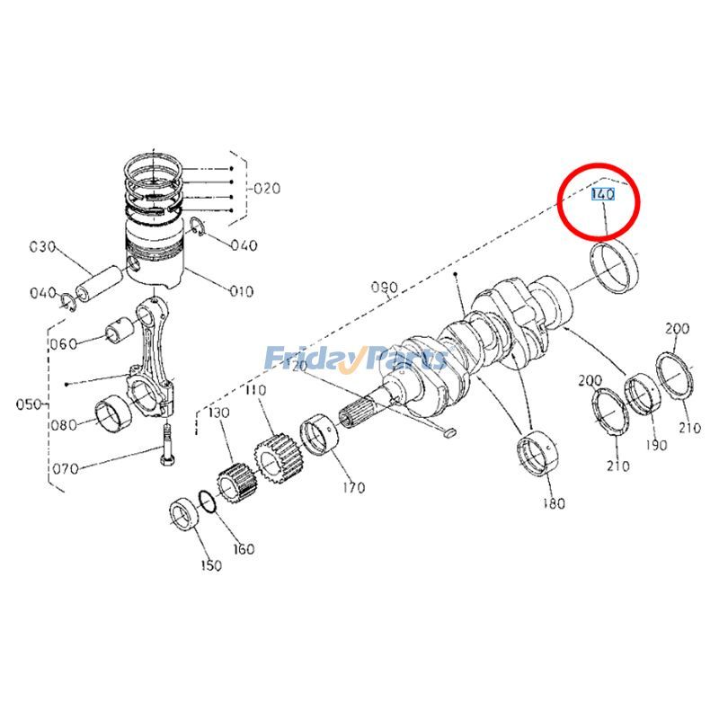 FridayParts Kurbelwellenhülse V3800 M108SHC M9000HD M96SH