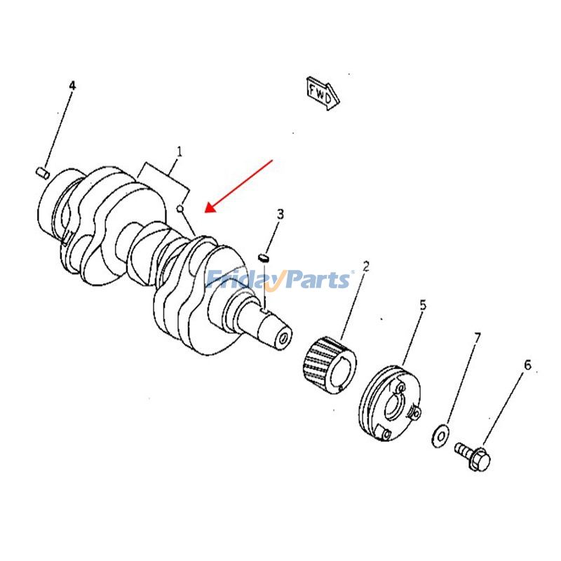 FridayParts Kurbelwelle 3D72-2