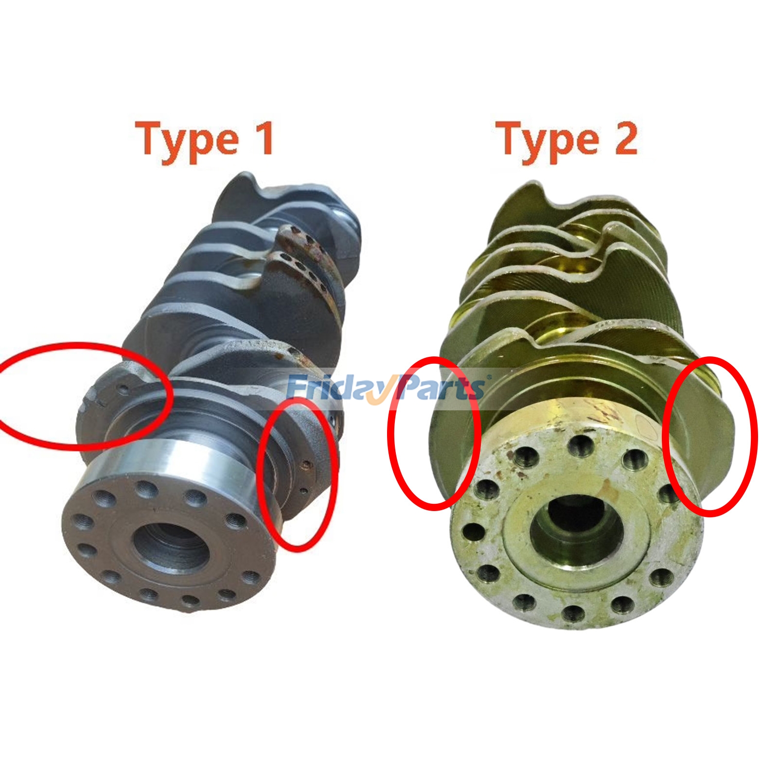 Cigüeñal ZZ90237 para motor Perkins 1104D-E44TA 1104D-44 1104D-44T 1104D-44TA 1104C-44 1104C-44T 1104C-E44T 1104C-44TA Para Massey Ferguson