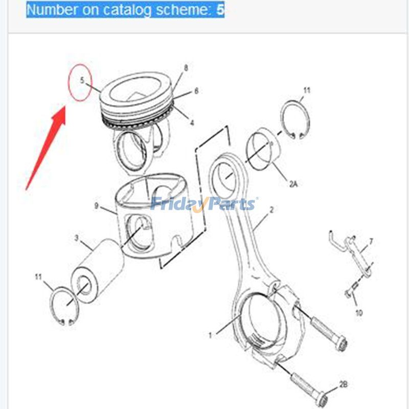 Couronne - Piston 238-2701 pour Caterpillar CAT Excavator 330D LN Engine C-9 C9 aux États-Unis