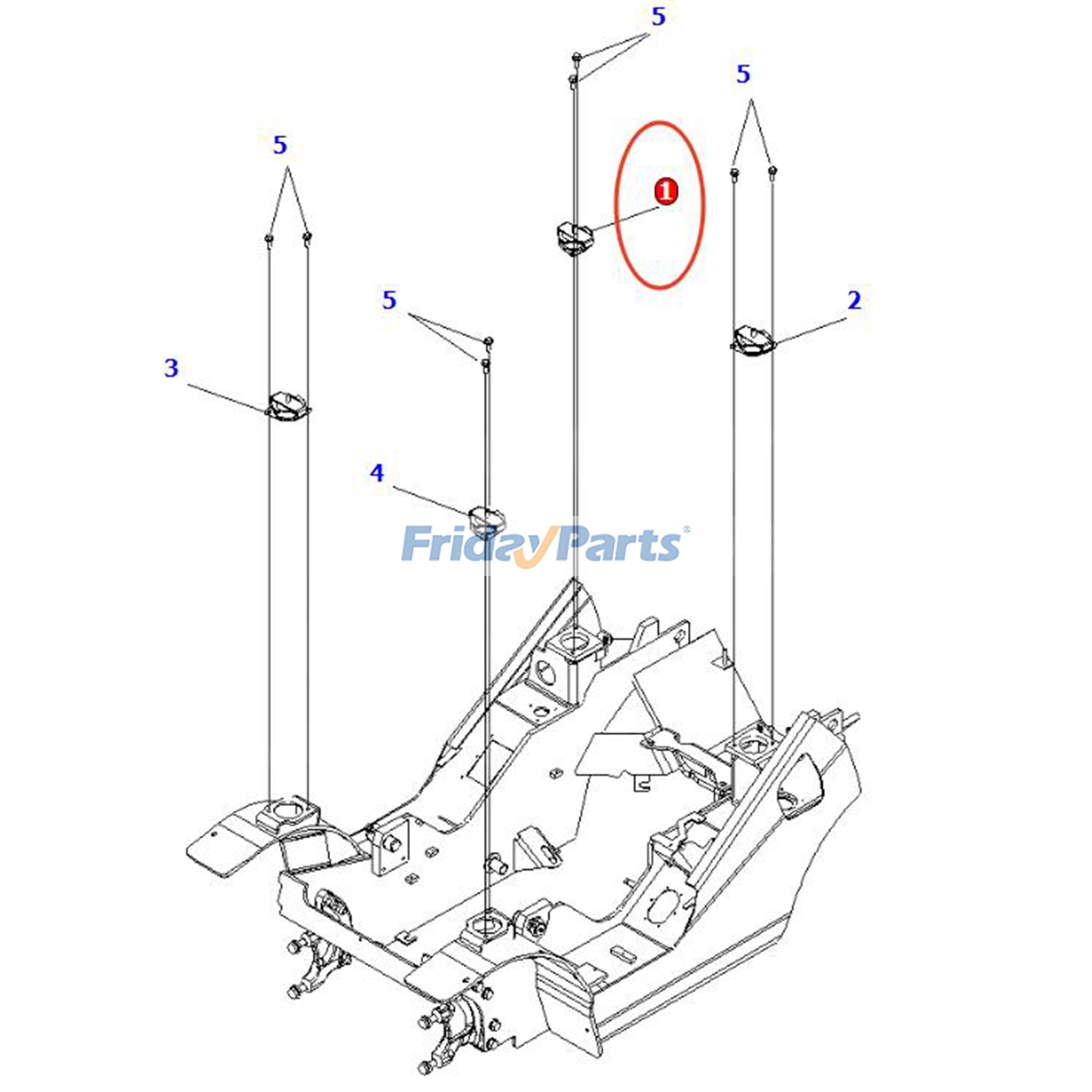 Almofada 3EB-51-42110 para empilhadeira Komatsu FD30-15 FD35A-16 FD40Z-10 FG30-17 FG35A-16 FG40-10-U-US para Empilhadeira 