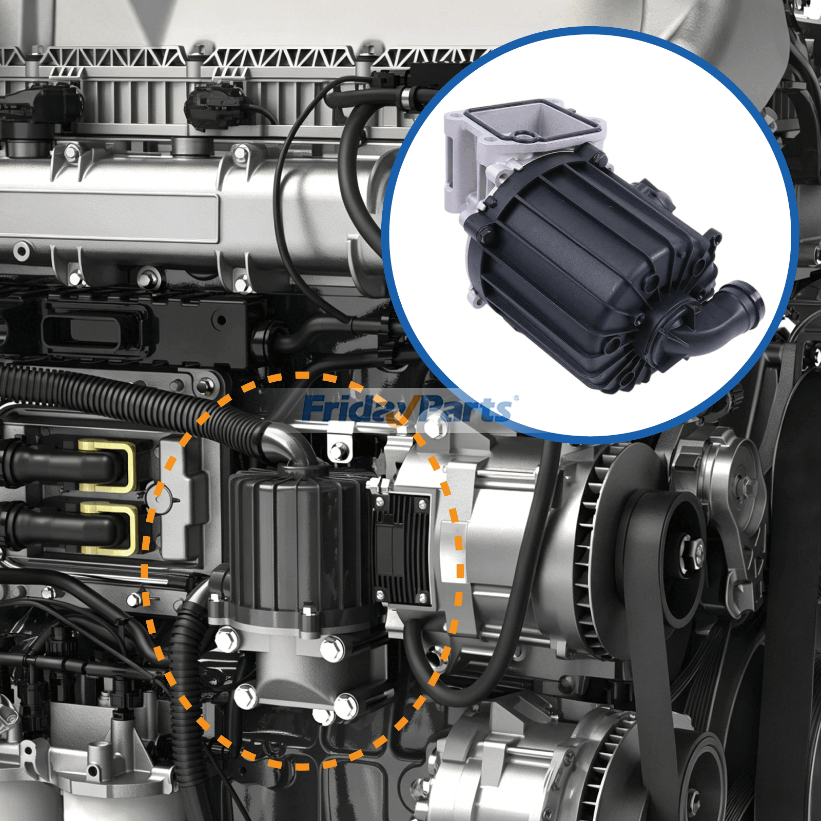  Crankcase Ventilation Separator With Gasket For VOLVO