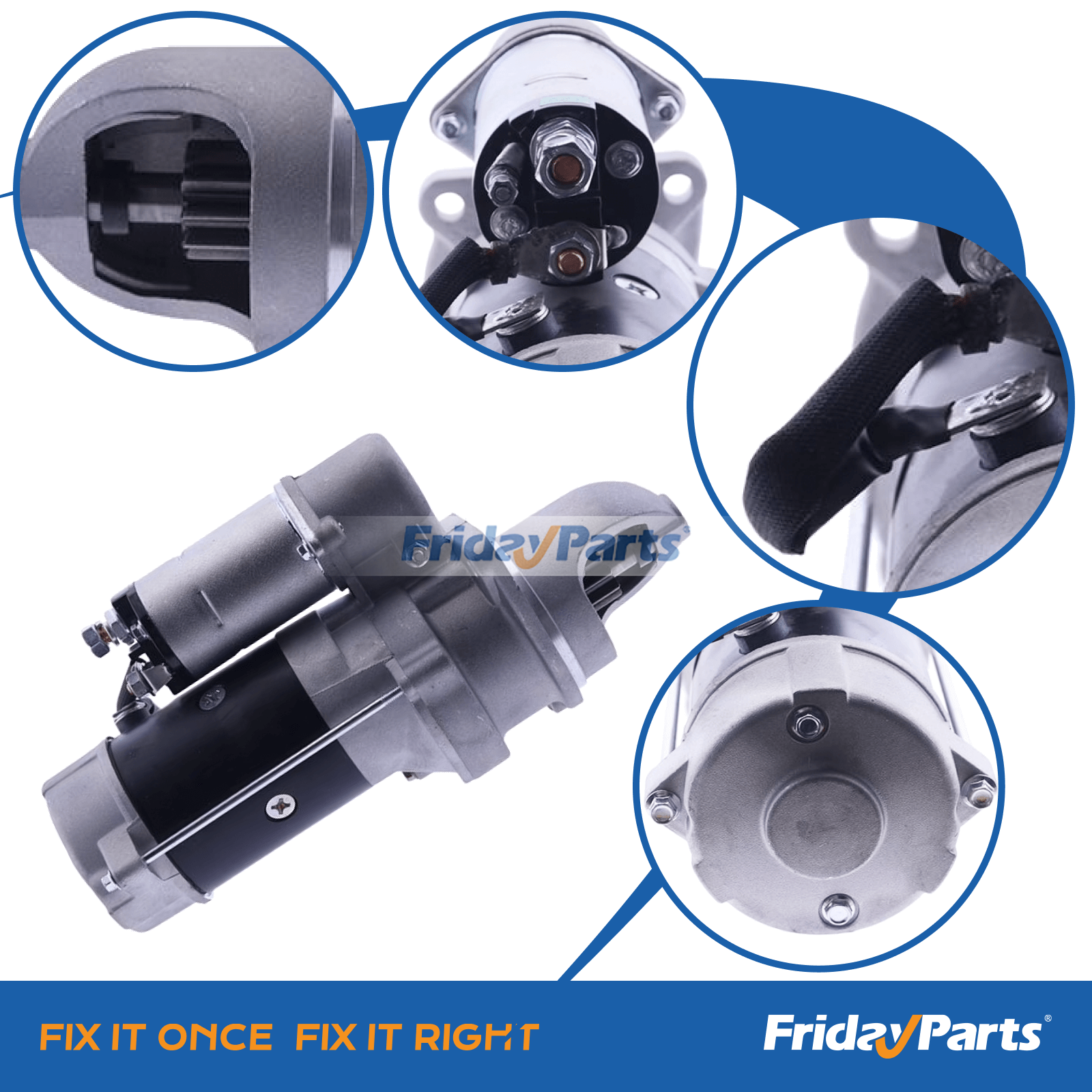 Arrancador de 12V 10T 10732572 P32572 para manipulador telescópico JLG 10044C 10054C 10K-42 10K-54 644B 6K-37 844C-42 8K-42 de FridayParts