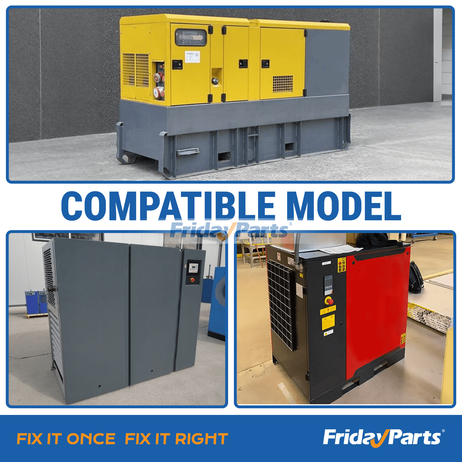 Air filter 1613950300 installed on Atlas Copco GA55 air compressor