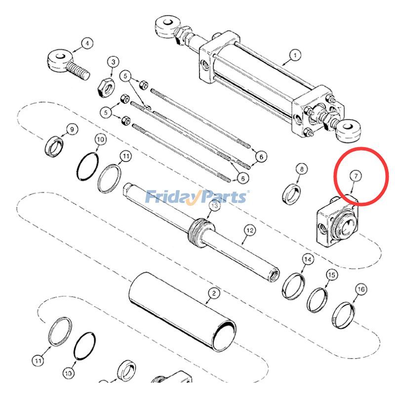 Cylinder End Cap 580S For CASE Forklift,Loader