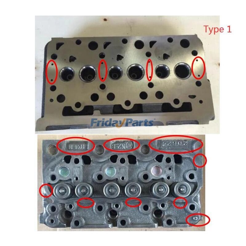 Cylinder Head 16444-03040 for Kubota Engine D1703 Generator GV-1125Q-60 ...