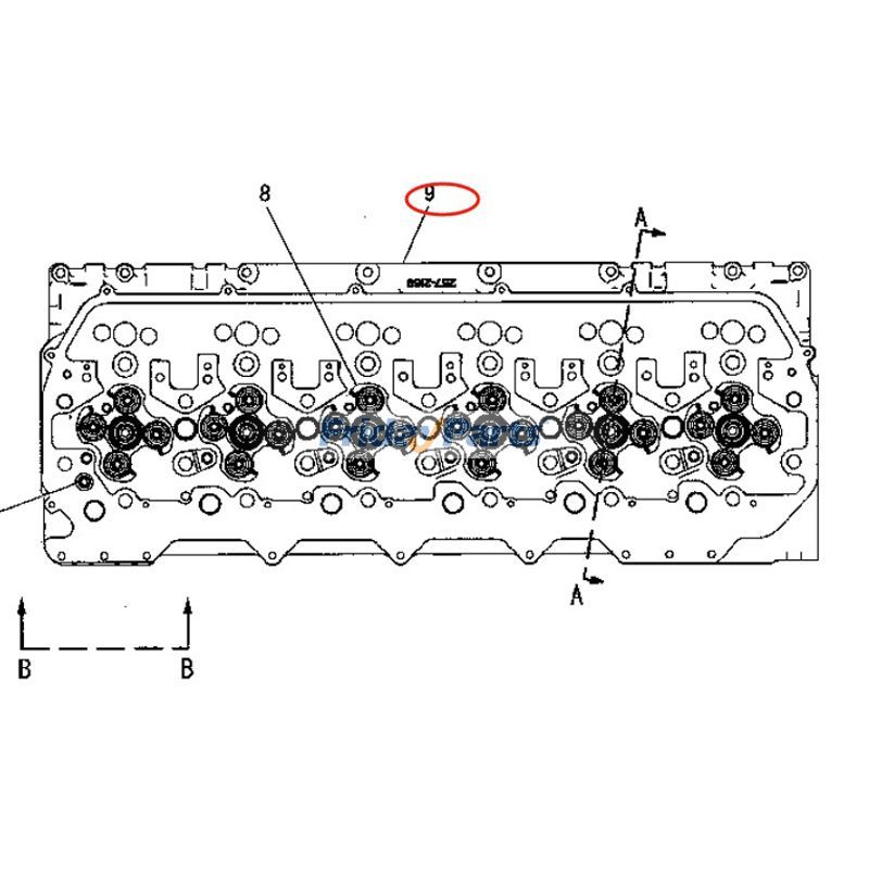 Conjunto de culata 257-2170 para motores Caterpillar CAT C11 C13 966H 972H 345C 345CL Para CAT
