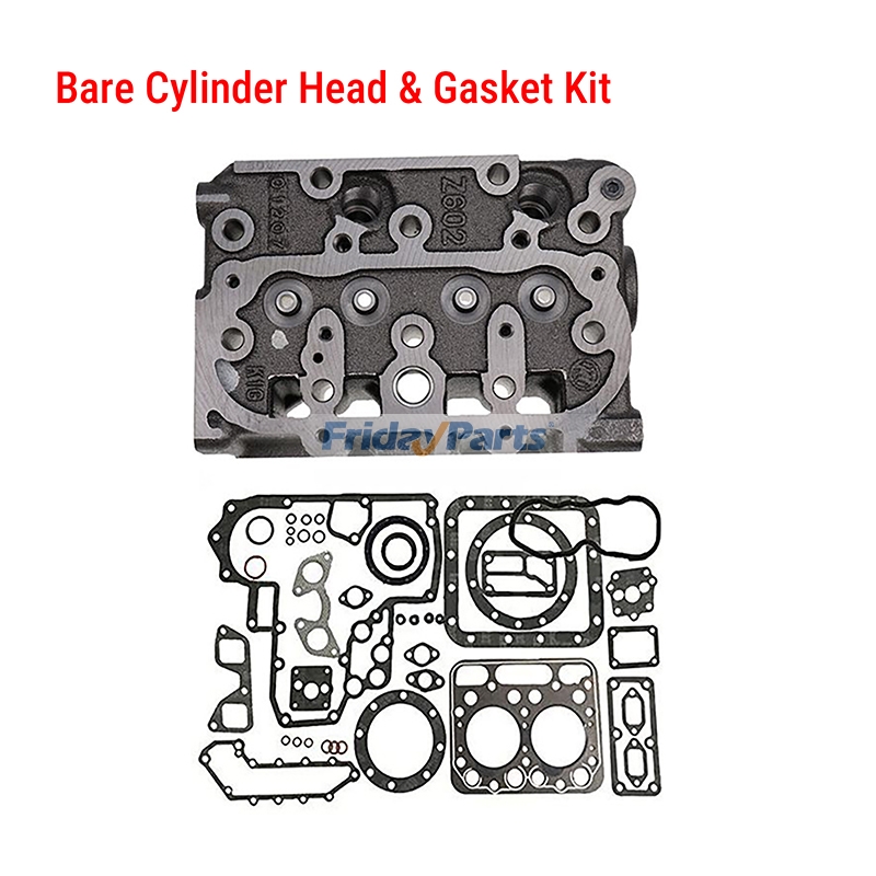 KUBOTA用エンジン,トラクター用フルガスケットキット付きシリンダーヘッド一式